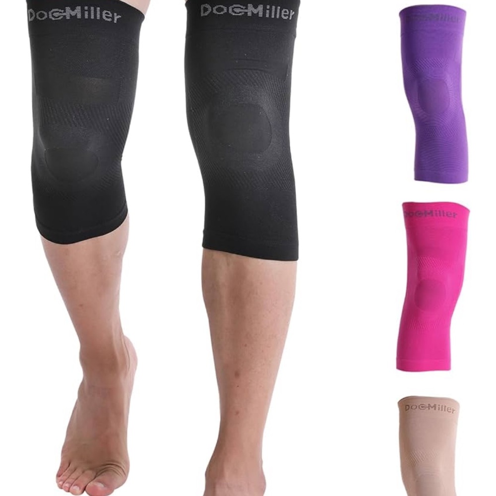 Doc Miller Compression Knee Sleeves size Large in Beige